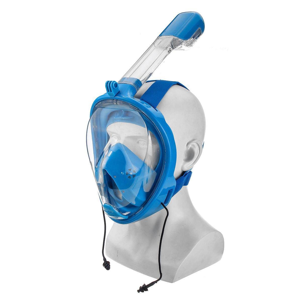 2019 New Underwater Scuba Anti Fog Full Face Diving Snorkeling Set Respiratory Masks Safe And Waterproof S/M & L/XL Blue L / XL