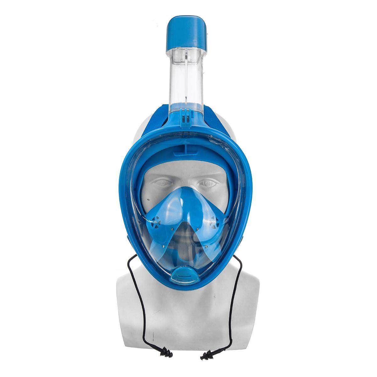 2019 New Underwater Scuba Anti Fog Full Face Diving Snorkeling Set Respiratory Masks Safe And Waterproof S/M & L/XL Blue L / XL