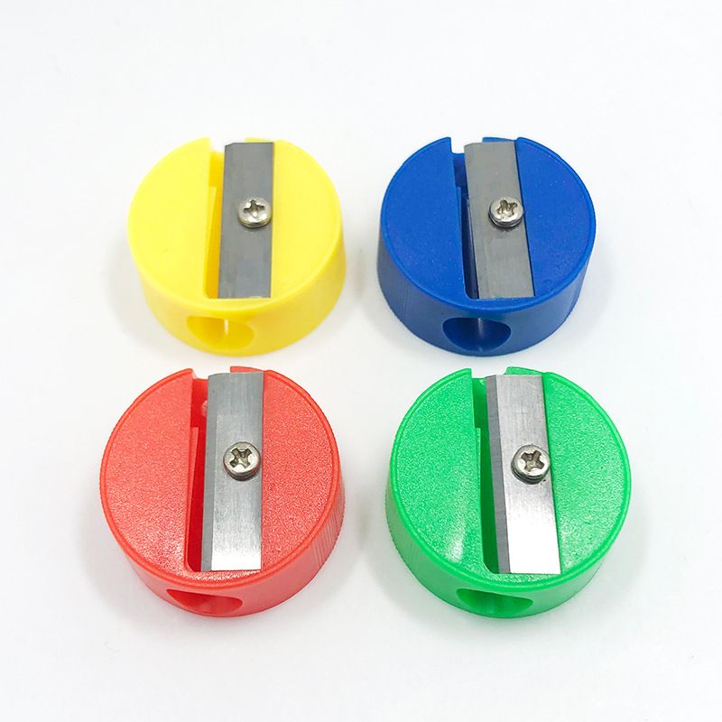Single Hole Multi Color Small Pencil Sharpener Children Primary School Pencil Sharpener Manual Plastic Pencil Sharpener B