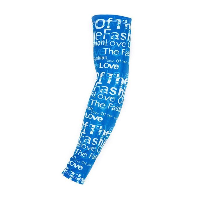 Outdoor Riding Hiking Seamless Face Cover Sunscreen Arm Sleeve / Scarf Set Blue