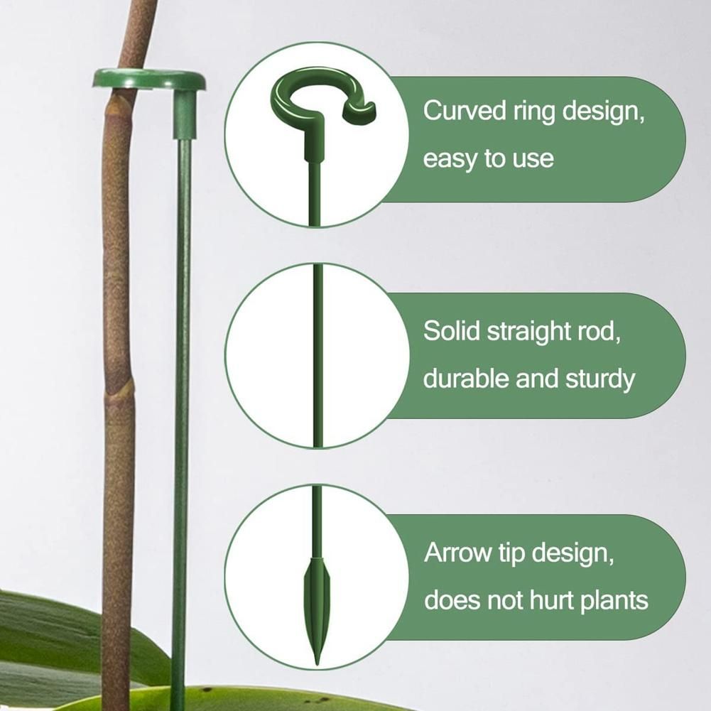 30 Pcs Plant Support Stakes with 30 Pcs Plant C