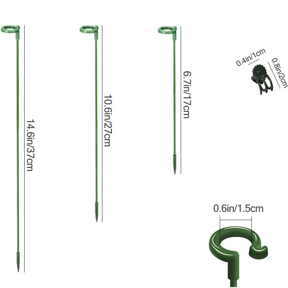 30 Pcs Plant Support Stakes with 30 Pcs Plant C