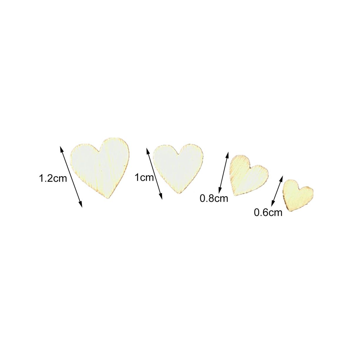 100PcsBag Wooden Blanks Chips Natural Wooden Heart Shaped Blank Slices Wooden Color