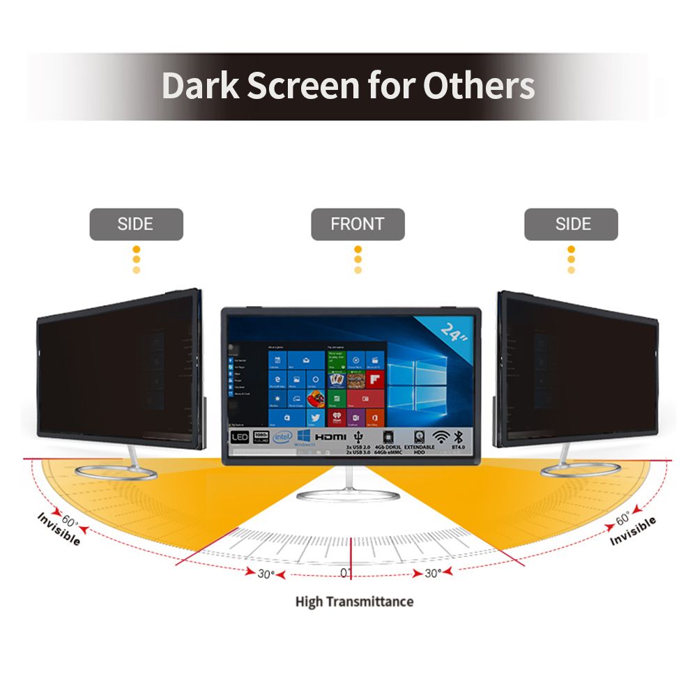 Hanging Privacy Screen Filter Detachable High Transmittance