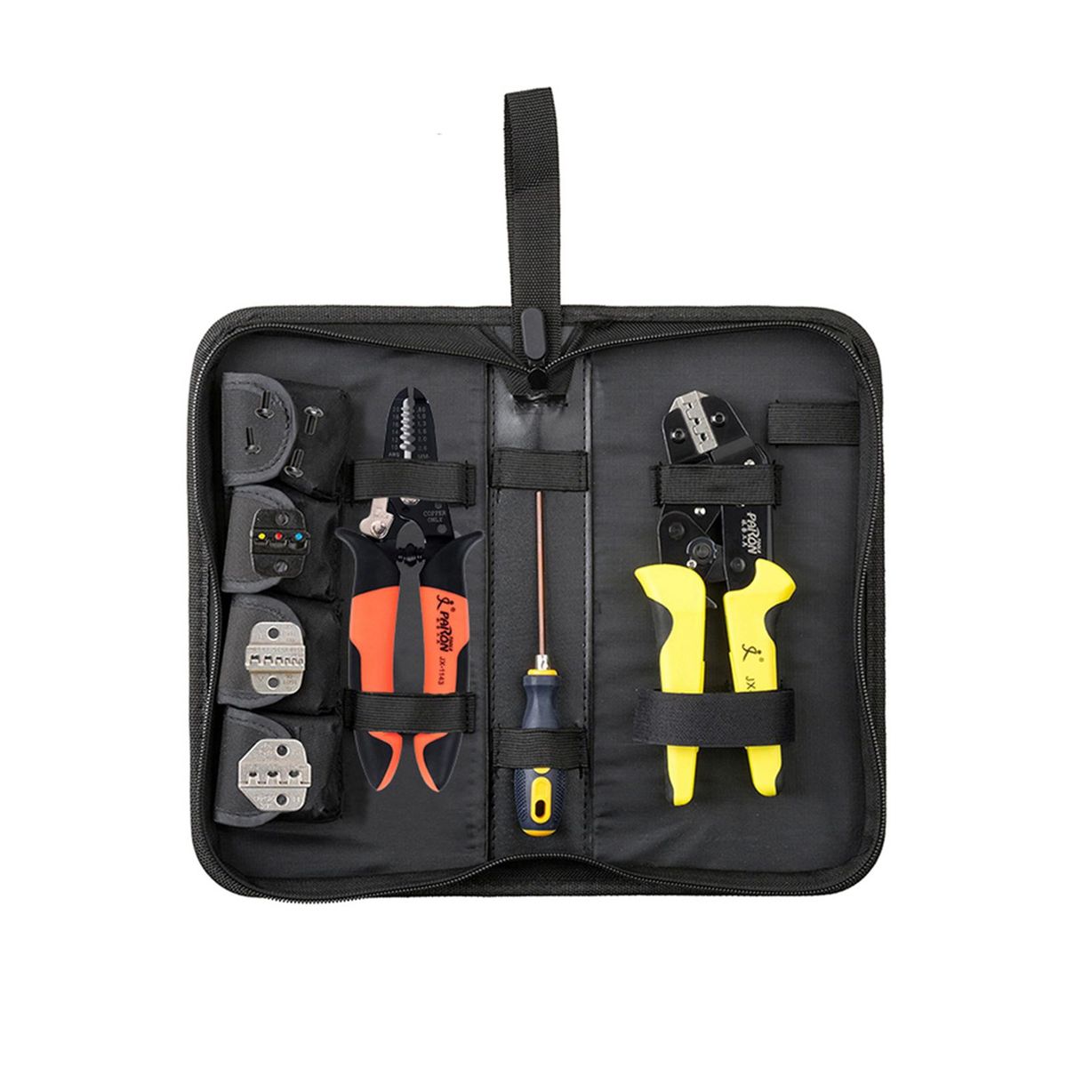 PARON Professional 4 In 1 Wire Crimper Engineering Ratcheting Terminal Crimping Pliers Bootlace Ferrule Crimper Tool Cord End Terminals with Wire Stripper JX-D4143