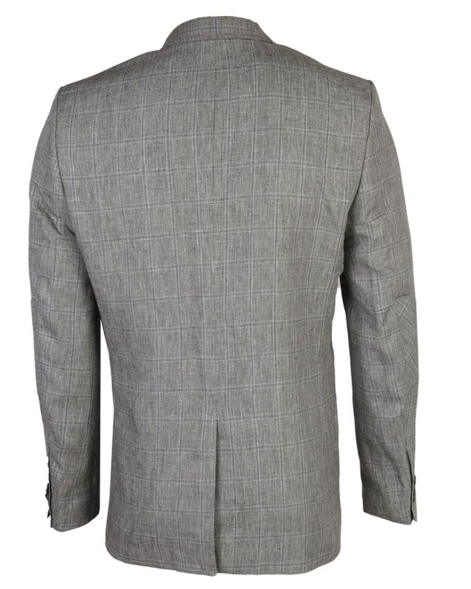Men's Linen Blend Blazer - Grey