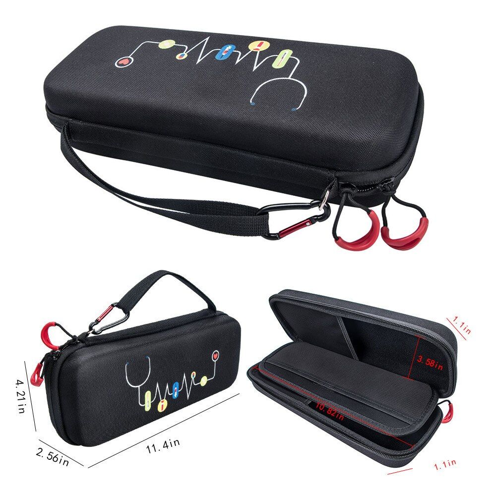 12PCS Medical Storage Kit Health Bag  Stethoscope Manometer Reflex Hammer First Aid Tourniquet Penlight Thermometer Set