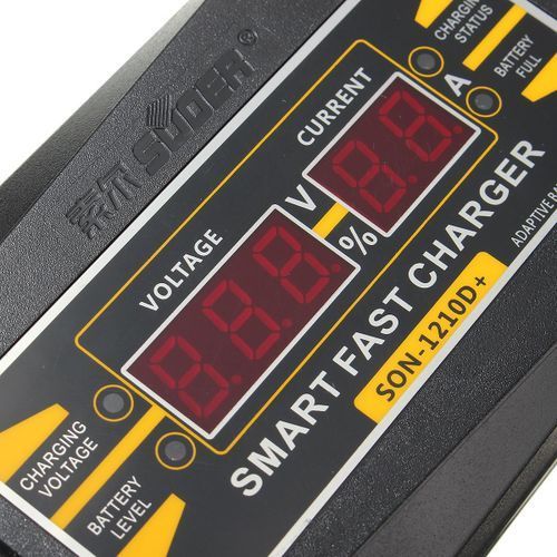 Souer  12V 10A 20~ 150ah Smart Car Motorcycle Battery Charger LCD Display