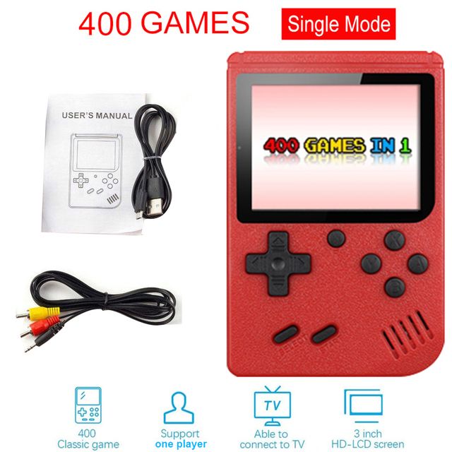 3.0 Inch Retro Portable Mini Handheld Video Game Console 8_Bit Color LCD Kids Player Built_in 400 G