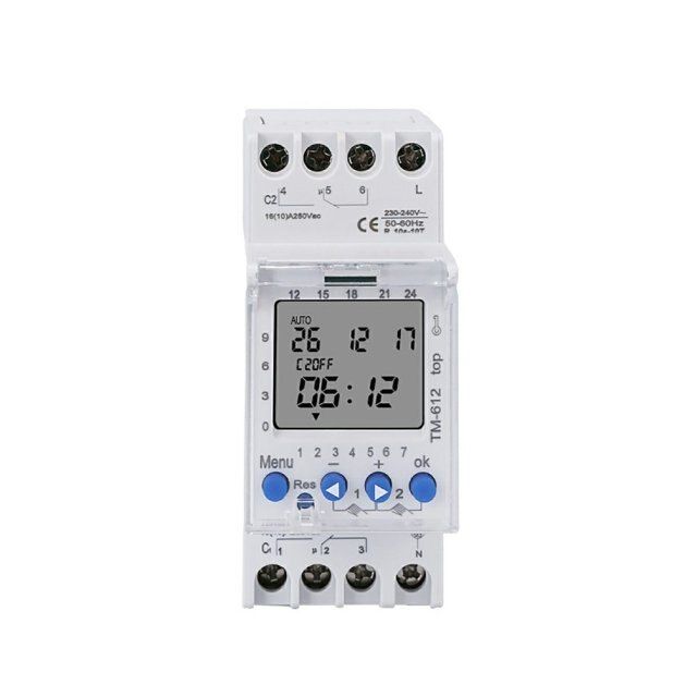 Sinotimer 220v Timer Switch Tm610 Tm611 Tm612 18mm 35mm Lcd