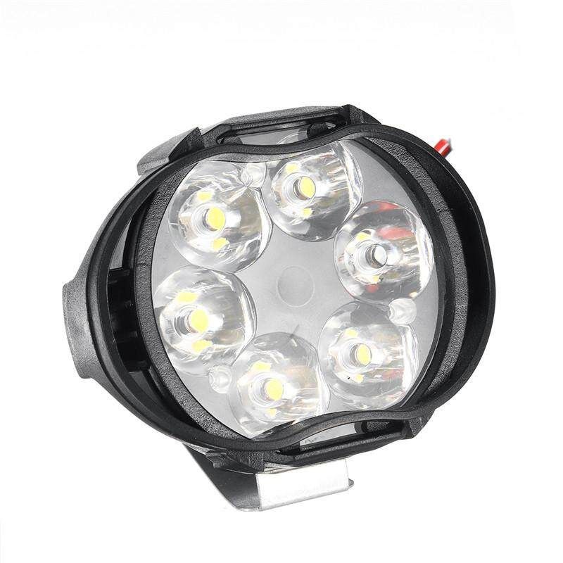 （8W）Stylish 6led Motorcycle Auxiliary Light LED Front Headlight Spotlight IP65 Waterproof Head Lamp For Car Motorcycle Electrombile DC12V-Strong Brightness, Far Illumination