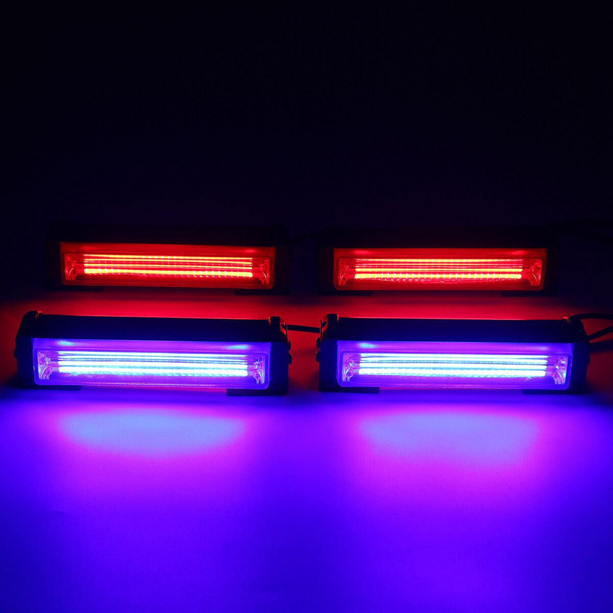 4PCS 36W LED Strobe Warning Light Flashing Breakdown Emergency Light Car Truck SUV Side Lamp Traffic Signal Light Blue