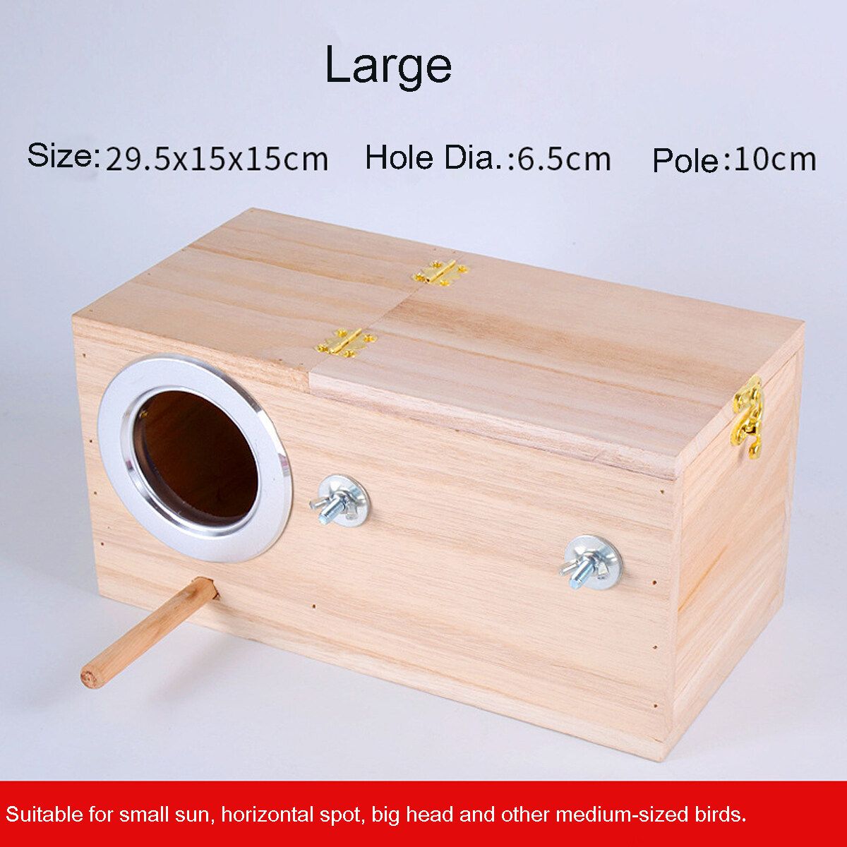 Baoblaze Budgie Nest Box Breeding Boxes Aviary Bird Nesting With Stick Big Size