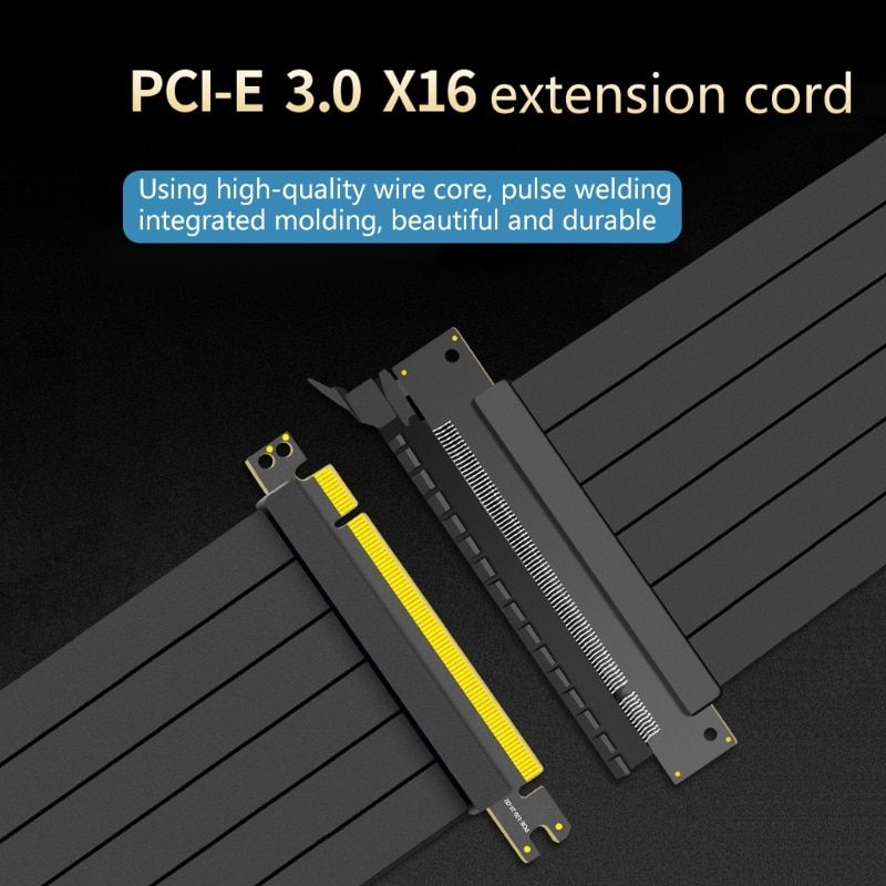 7 Size Full Speed 3.0 PCIE X16 Riser Cable Graphics Card Extension Cable PCI Express Riser Shielded Extender For GPU Vertical