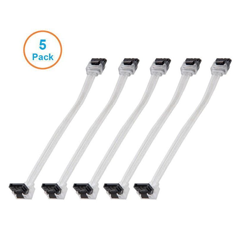 5pcs 10CM SATA 3.0 Harddrive 6Gb/s Serial ATA DATA Cable 90 Angled 180 Connector SATA3 SATAIII 6Gbps Hard Drive Disk,SSD Adapter
