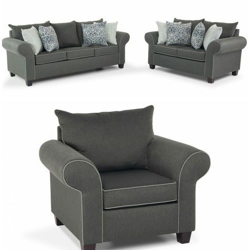 Fabric Sofa Set - Grey