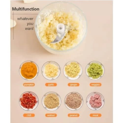 Wireless Electric Garlic Machine - Food Chopper - Meat Cutter - 100ml -  3.7V