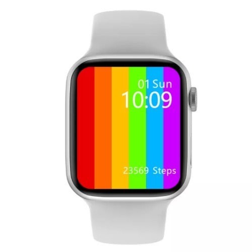 W26+ Series 6 Plus Smart Watch - White+ Extra Free Strap