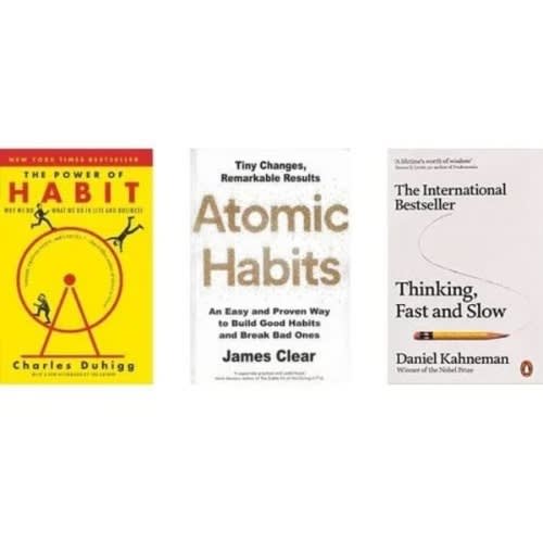 The Power Of Habit + Atomic Habits + Thinking Fast And Slow - 3 Books