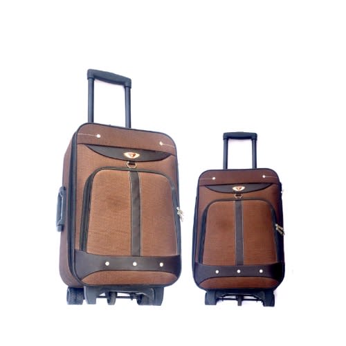 Multipurpose Luggage Boxes - Set Of 2- Brown