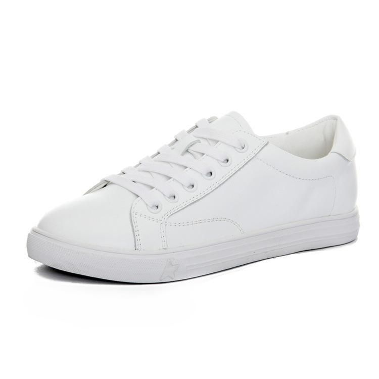 2022 leather small white shoes, soft soled round toe casual shoes, flat soles, color matching,