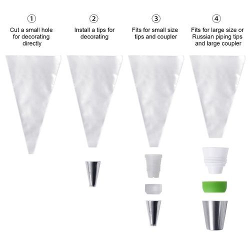 50 PCS  DISPOSABLE CAKE DECORATING BAGS