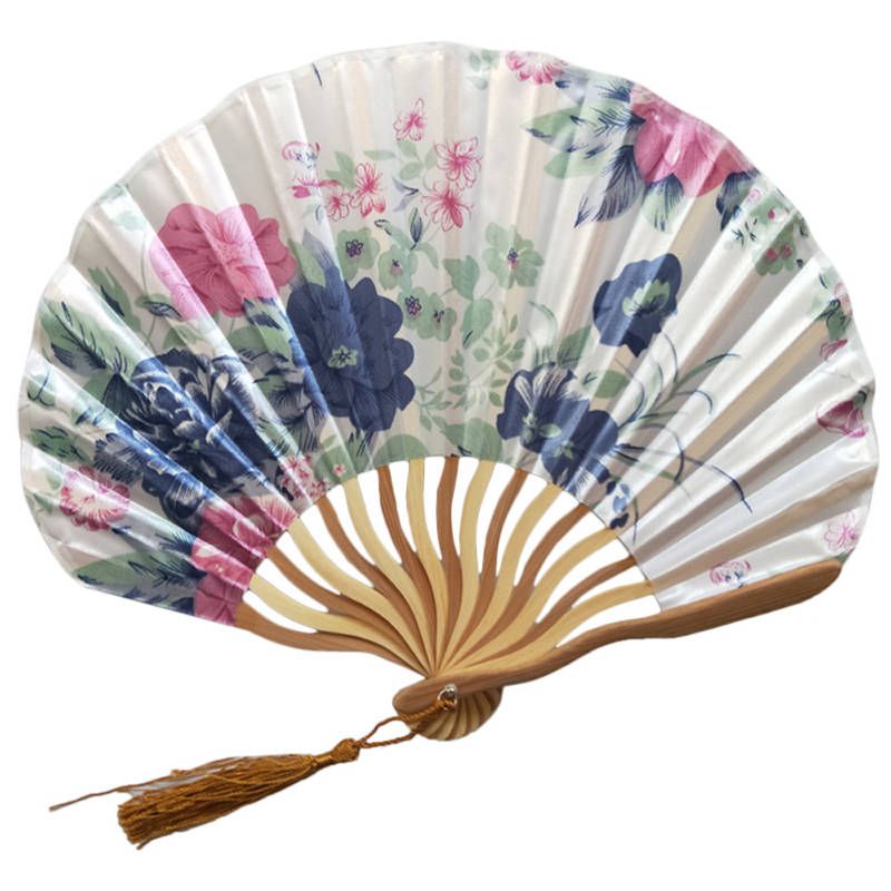 Folding Fans Wedding Church Hand Gift For Fan Held Bamboo Silk Fans Handheld 2019 Folded 1.30