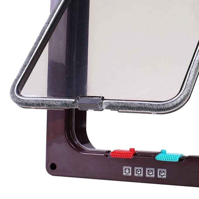 4-Way Locking Pet Door Frame Pet Supplies Small Dog Kitten Coffee S