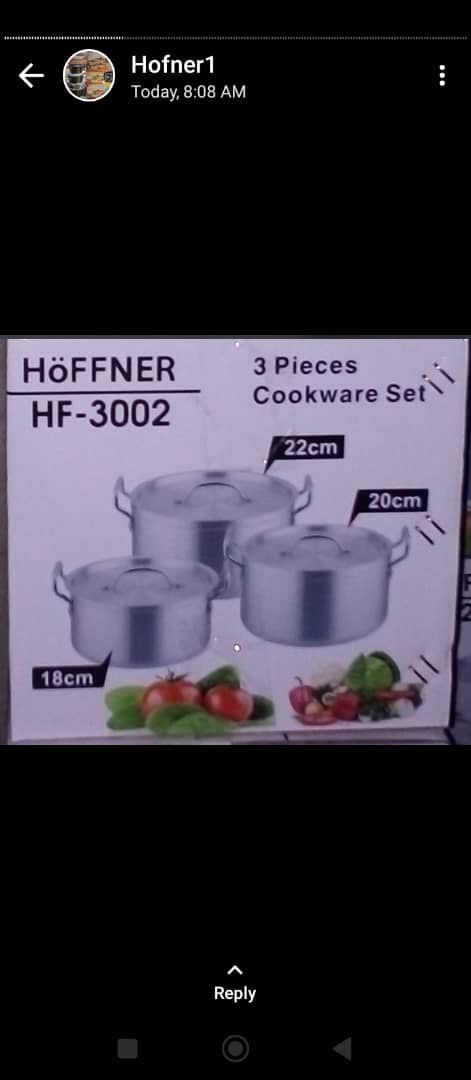 Hoffner 3 Pieces Cooking Pots Set