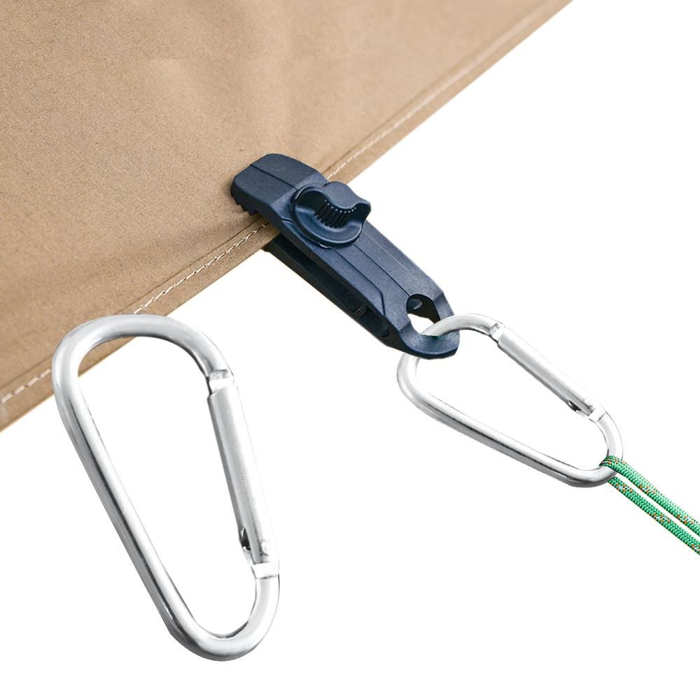 10 PCS Tarpaulin Clip Tent Canopy Clip Buckle Outdoor Wind Rope Clamps Reusable Awning Mountaineering Camping Accessories