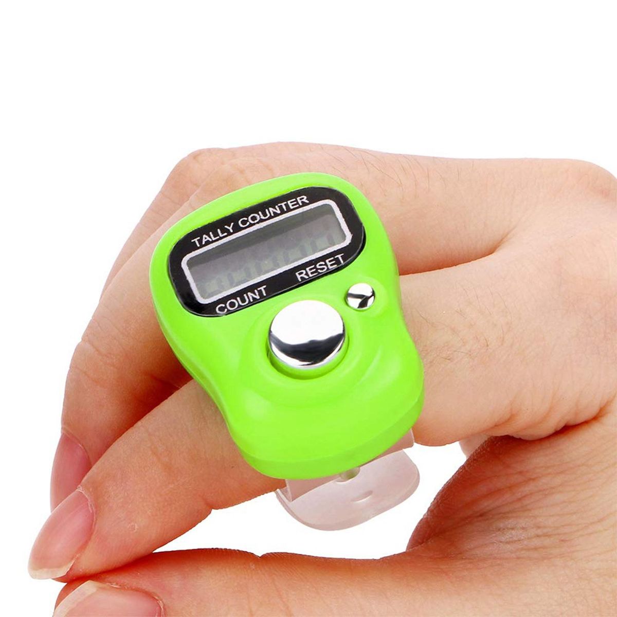 Quick Response Tally Counter Compact Led Finger Ring Counter Quick Green