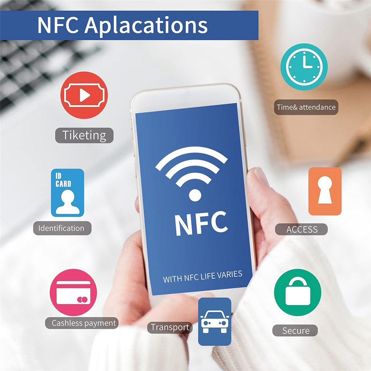 100Pcs NFC Ntag216 Sticker Ntag216 NFC Tags NFC 216 Tag