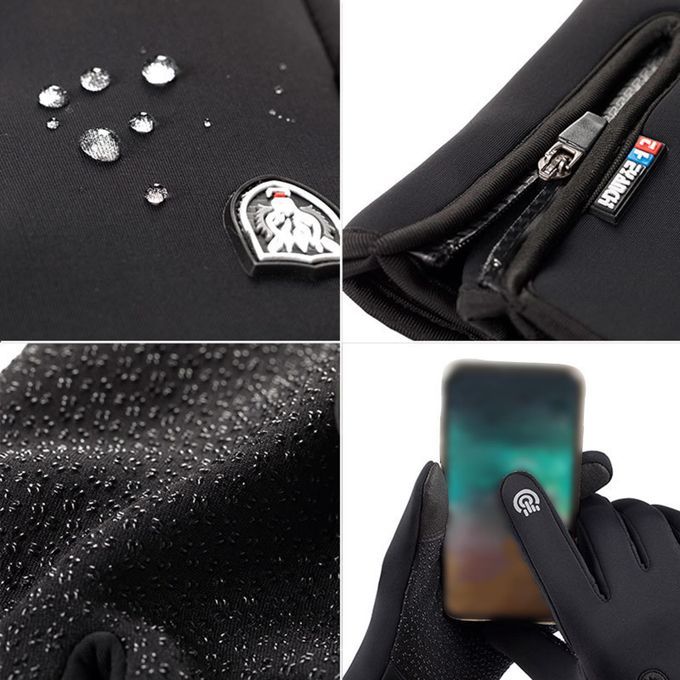 Windproof Snow  AntiSlip Polar Fleece For Driving Cycling Gray L