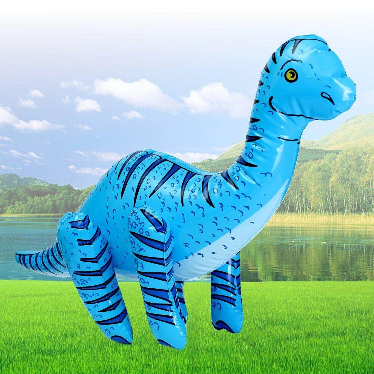 Inflatable Dinosaur Decorative Props Children's Toys Favour Blue 76cmx40cm