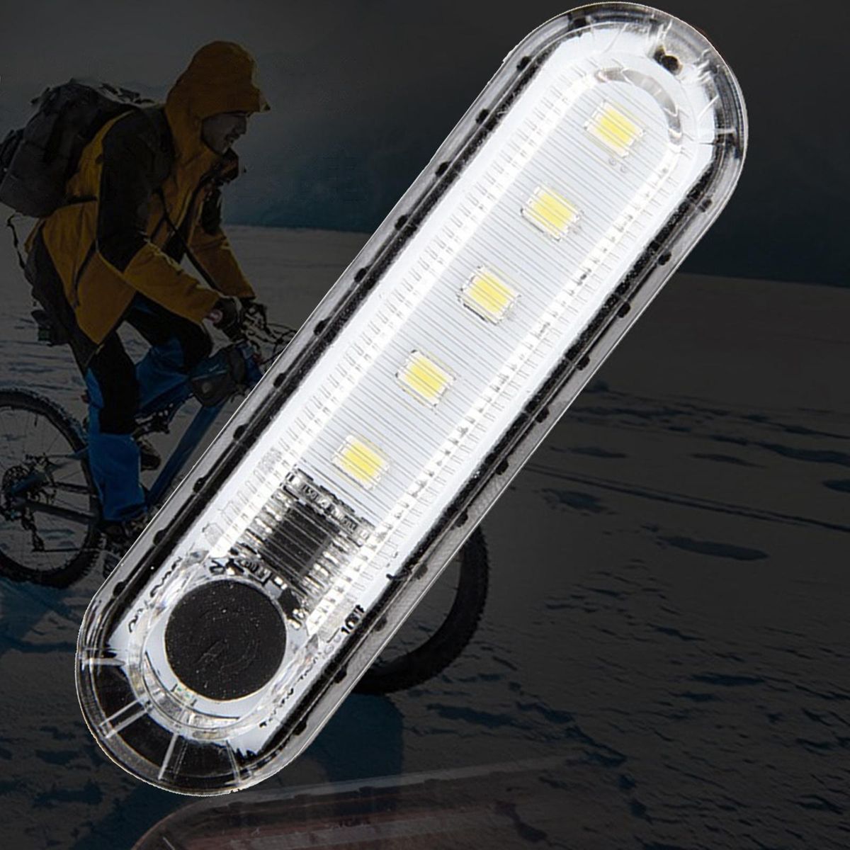LED  Light Waterproof Rechargeable Safety USB White