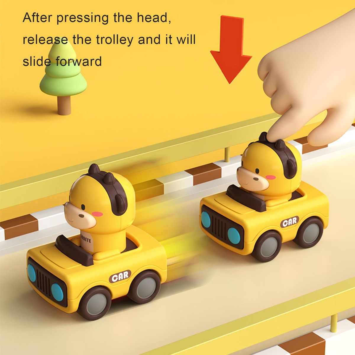 Car Model Toy Parent-Child Interaction Car Toy Yellow