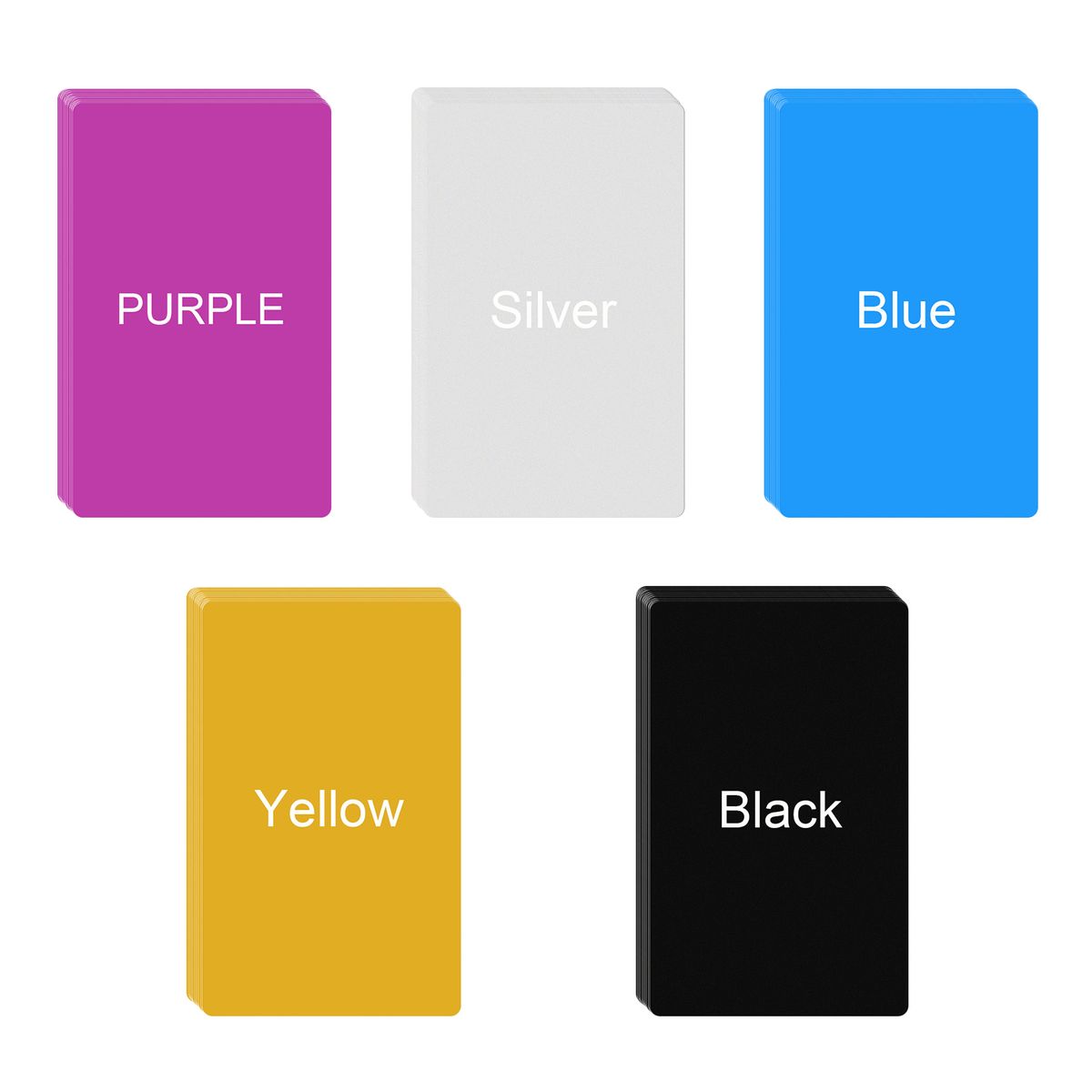100Pcs Name Plate Alumium Card Multicolor Business Cards ID