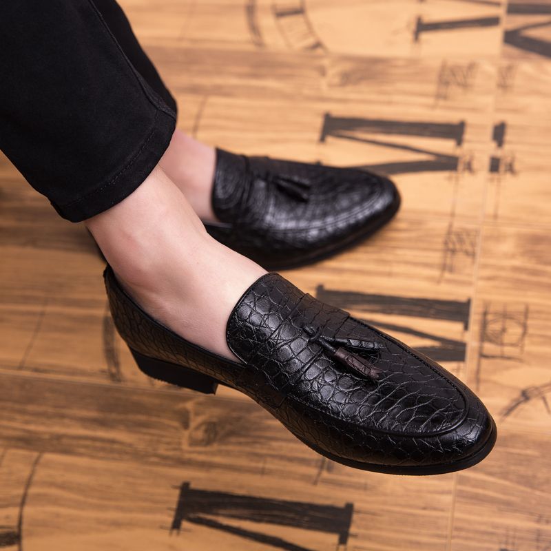 EUR Size 38-47 Men Dress Shoes Luxury Handmade Party Wedding Leather Shoes Formal Oxford Shoe Black