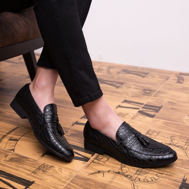 EUR Size 38-47 Men Dress Shoes Luxury Handmade Party Wedding Leather Shoes Formal Oxford Shoe Black