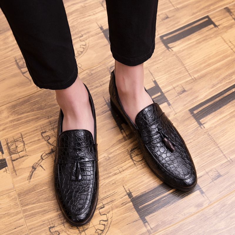 EUR Size 38-47 Men Dress Shoes Luxury Handmade Party Wedding Leather Shoes Formal Oxford Shoe Black