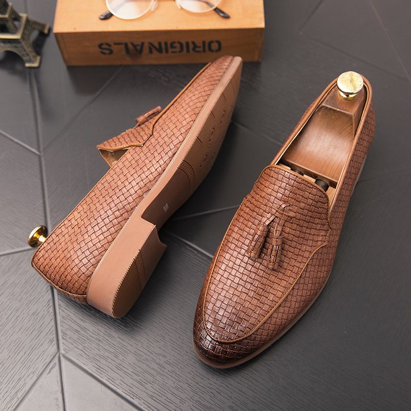 EUR Size 38-47 High Quality Formal Shoes Men Wedding Shoes Fashion Office Leather Shoes Brown