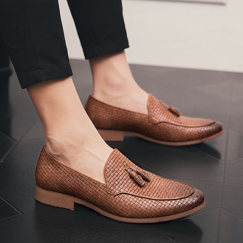 EUR Size 38-47 High Quality Formal Shoes Men Wedding Shoes Fashion Office Leather Shoes Brown