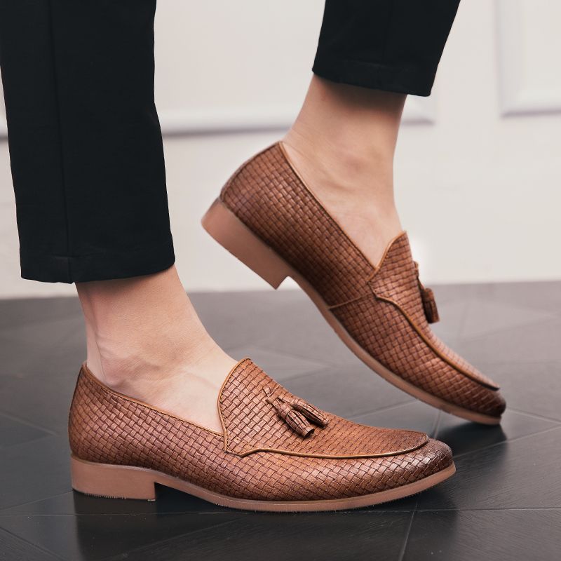 EUR Size 38-47 High Quality Formal Shoes Men Wedding Shoes Fashion Office Leather Shoes Brown