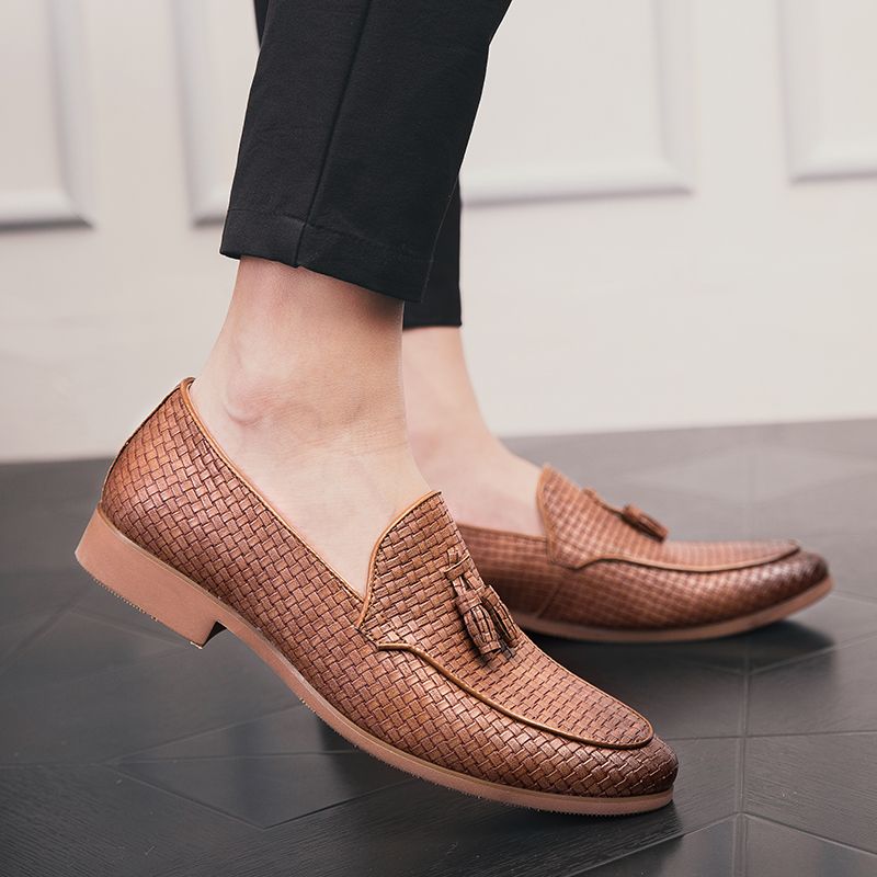 EUR Size 38-47 High Quality Formal Shoes Men Wedding Shoes Fashion Office Leather Shoes Brown