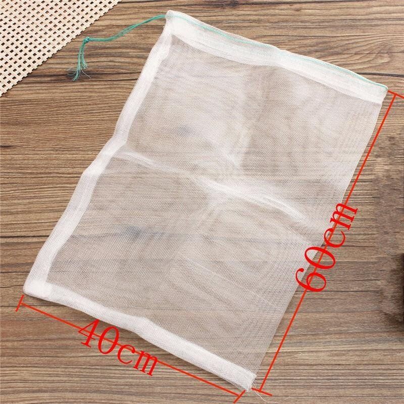 6PCS Nylon Mesh Drawstring Net Bag For Aquarium Filter Media Bio Ring Bio-Ball Carbon 40x60cm