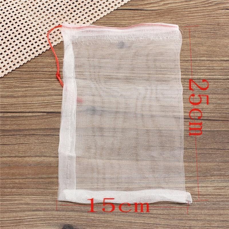 6PCS Nylon Mesh Drawstring Net Bag For Aquarium Filter Media Bio Ring Bio-Ball Carbon 40x60cm