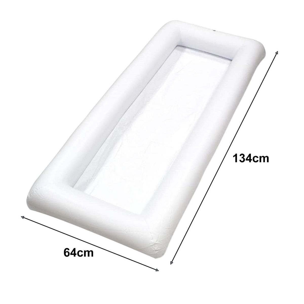 Salad Ice Tray Swim Pool Inflatable Food Drink Serving Tray White
