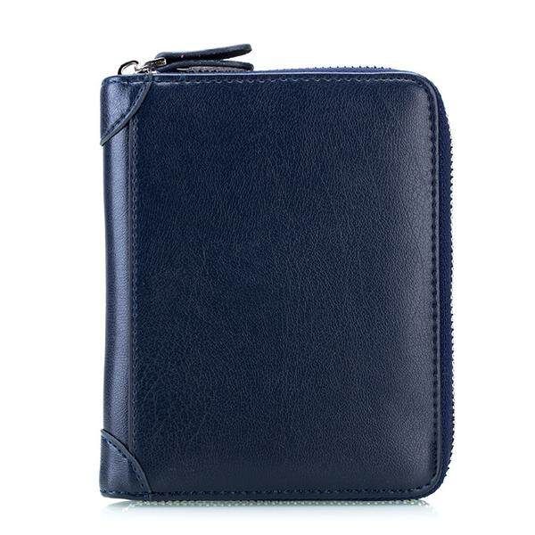 Antimagnetic Leather 40 Card Slots Card Holder Passport Storage Bag Royal Blue