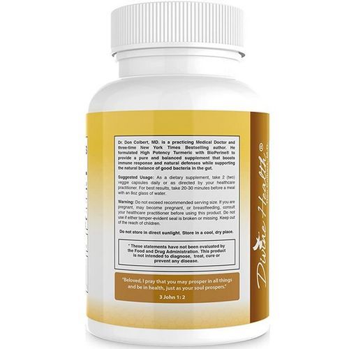 High Potency Turmeric W Bioperine 60Capsules