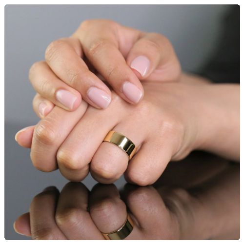 2pc. Couple's 6mm Width Gold Stainless Steel Wedding Ring
